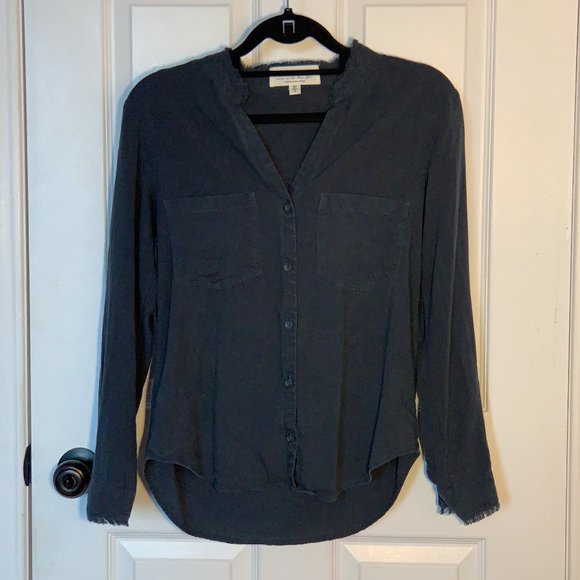 Navy Blouse| Cloth & Stone/Anthropologie - Picture 1 of 5